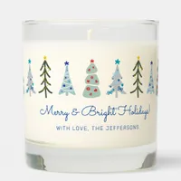 Scandinavian Christmas trees doodle Scented Candle