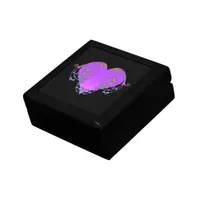 Elegant, Romantic Purple Heart with Flourish   Gift Box