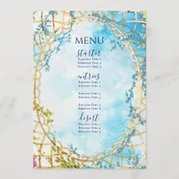 Cloud Nine Whimsical Rococo Revival Bridal Shower Menu