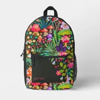 Colorful Fantasy Mushroom Whimsical Back to School Printed Backpack