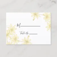 Yellow Daisies Wedding Place Cards