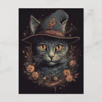 Witch Cat  Postcard