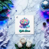 Let’s Disco Neon Popcorn Birthday Party Favor Tags