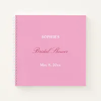 Pink Magenta Bridal Shower Guest Book