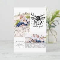 Funny Oh Deer What a Year Photo Holiday Card