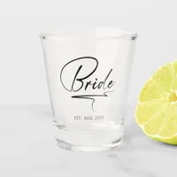 Modern Calligraphy Bride ID1025 Shot Glass