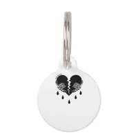 Tear Me Apart Emotional Dark Tone Pet ID Tag