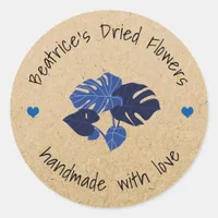 Made with Love Kraft Paper  | Botanicals Classic Round Sticker