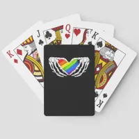 Pride - Pride Skeleton Hands With Heart 2 Classic Poker Cards