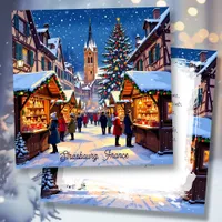 Strasbourg, France Christmas Market Personalized Holiday Card