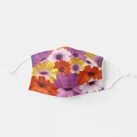 Colorful Medley of African Daisies Flowers Adult Cloth Face Mask