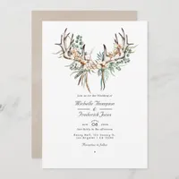 Boho Cotton and Eucalyptus Boho Wedding Photo Invi Invitation