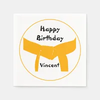 Martial Arts Orange Belt Birthday Party Napkins