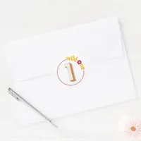 Retro “Wild One” Birthday Sticker | Daisy Groovy P