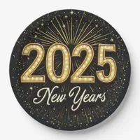 2025 New Year Paper Plates