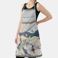 Pastel Watercolor Birds & Butterflies Personalized Apron