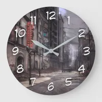 Abandoned City | Post Apocalyptic Dystopia  Large Clock