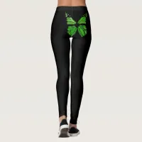 Lyme Disease Awareness Leggings with Butterfly