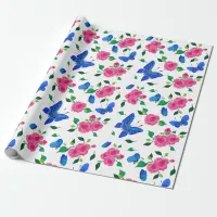 Butterflies and Roses Wrapping Paper