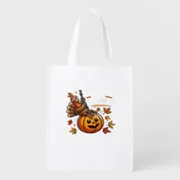 F-Caw-F Funny For Men Women Thanksgiving-Christmas Grocery Bag