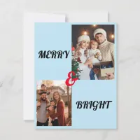 Modern Merry Bright Christmas Holiday Card