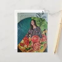 Pizza and Summer Fun Collage Postcard