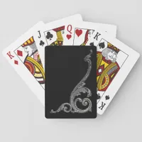 Elegant Goth Swirl Design Poker Cards