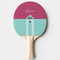 Fly to Paris Ping Pong Paddle