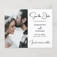 Budget Modern Photo Save The Date Card