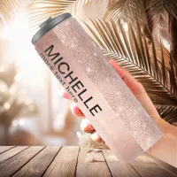 Glitter and Shine Name Rose Gold ID673 Thermal Tumbler