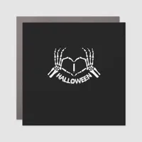 Skeleton Hand Heart Lazy Halloween Costume Funny Car Magnet