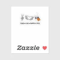 Peace And Pumpkin Spice, Halloween Skeletons Class Sticker