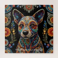 Bohemian Mosaic Majesty The Painted Dog Jigsaw Puzzle