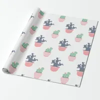 Watercolor Succulent Plants Wrapping Paper