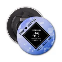 Elegant 45th Sapphire Wedding Anniversary Bottle Opener