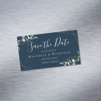 BUDGET Eucalyptus Watercolor Wedding Save The Date Business Card Magnet