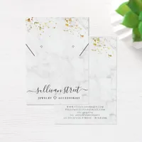 Gold Splatter Earrings Necklace Display Card