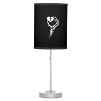 Skeleton Hand Holding Heart Simple Expression Table Lamp