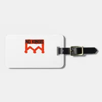No Kings Protest Graphic Grunge Crown  American Cl Luggage Tag