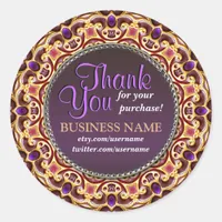 Business Thank You Decorative Gems stickers