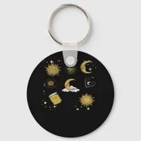 Whimsigoth Sun Moon Witchy Classic Keychain