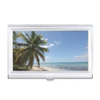 Isla Saona Caribbean Paradise Beach Business Card Holder