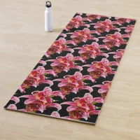 Elegant Pink Oriental Lilies Yoga Mat