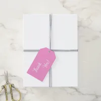 Pink Thank You Gift Tag with Hearts Pattern