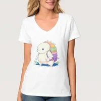 Back to School Axolotl Kawaii Cartoon T-Shirt