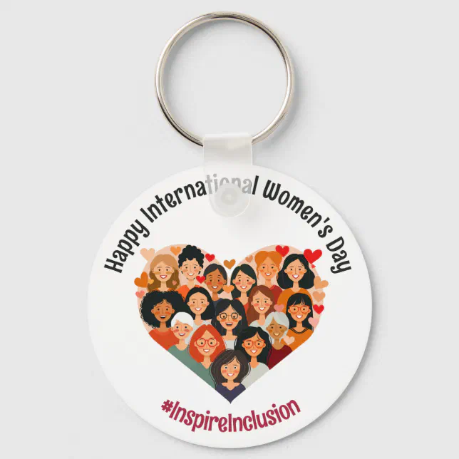 International Women's Day | IWD March 8 | Heart Keychain