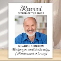 Father Of Bride Photo Heaven Memorial Wedding Foam Board