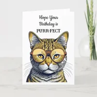 Hope your Birthday is Purr-fect Holiday Card