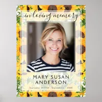 In Loving Memory Photo Sunflower Welcome Sign