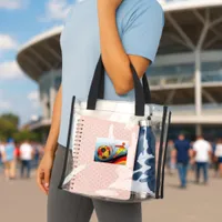 Soccer and Football Dynamics Clear Tote Bag